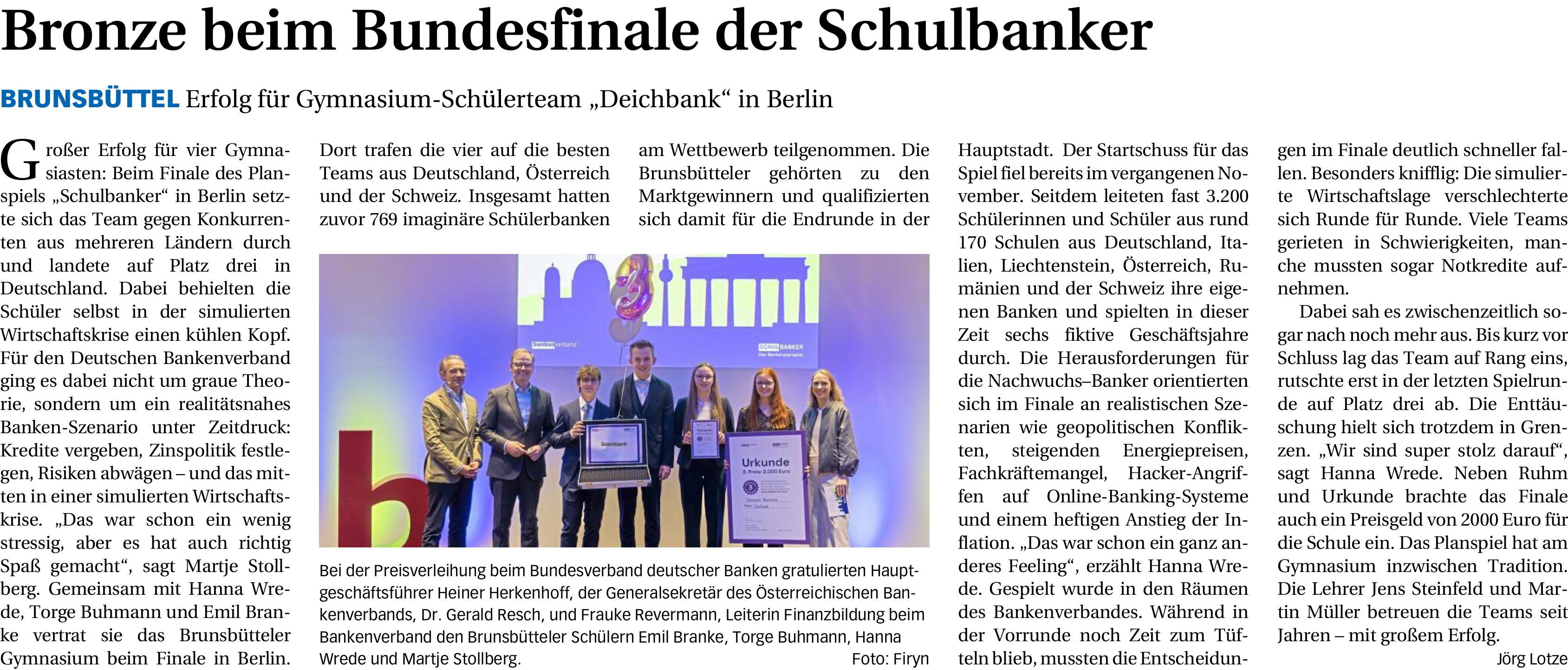 Deichbank, 3. Platz