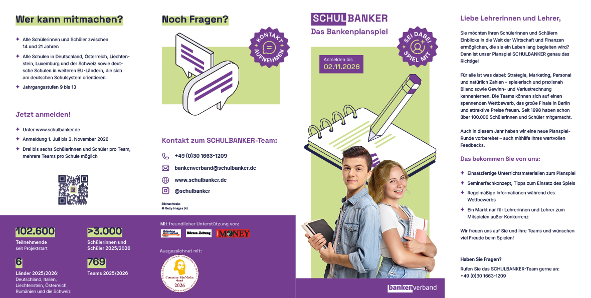 SHULBANKER Flyer Vorderseite
