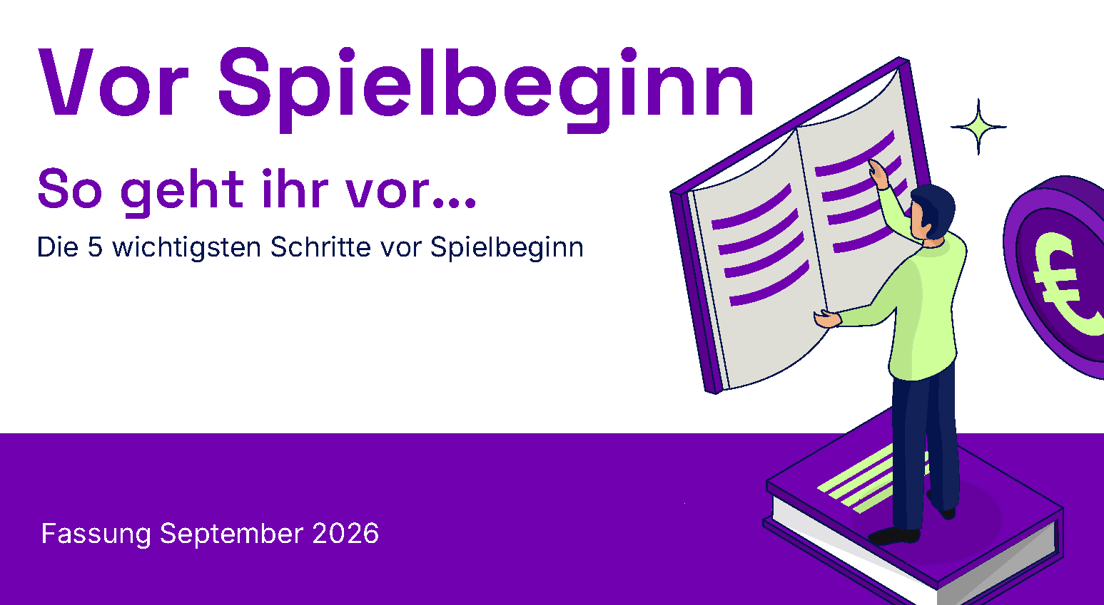SCHULBANKER Starthilfe vor Spielbeginn