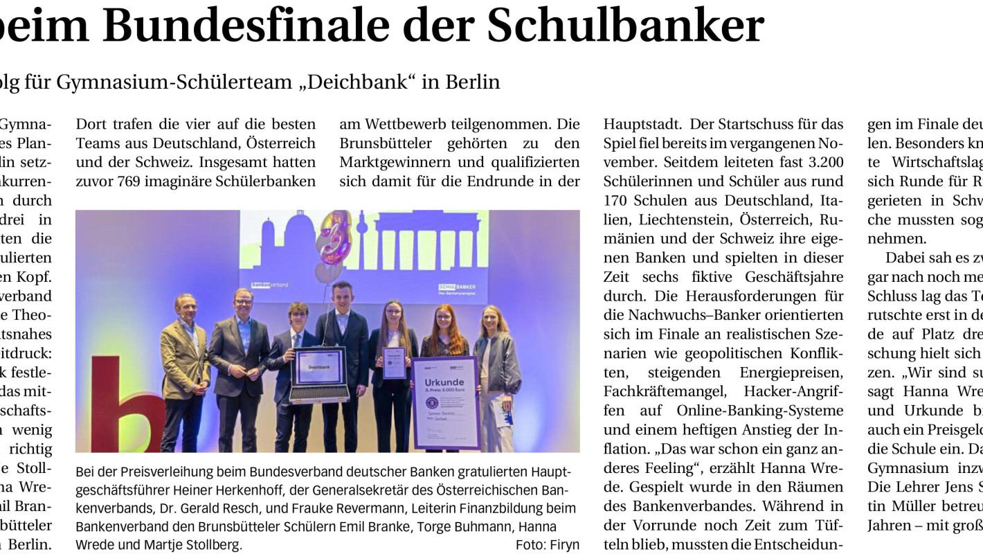 Deichbank, 3. Platz
