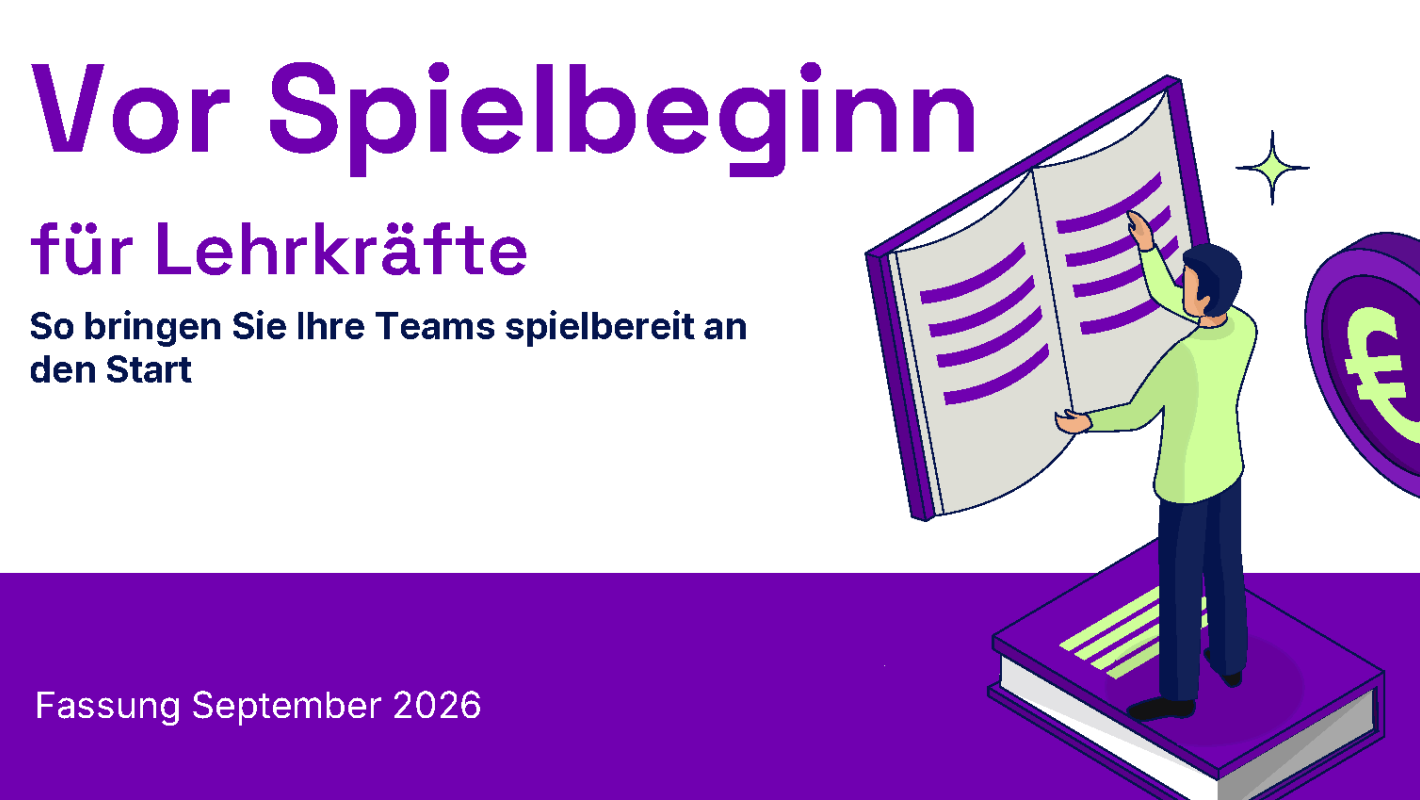 SCHULBANKER: Starthilfe vor Spielbeginn für Lehrkräfte