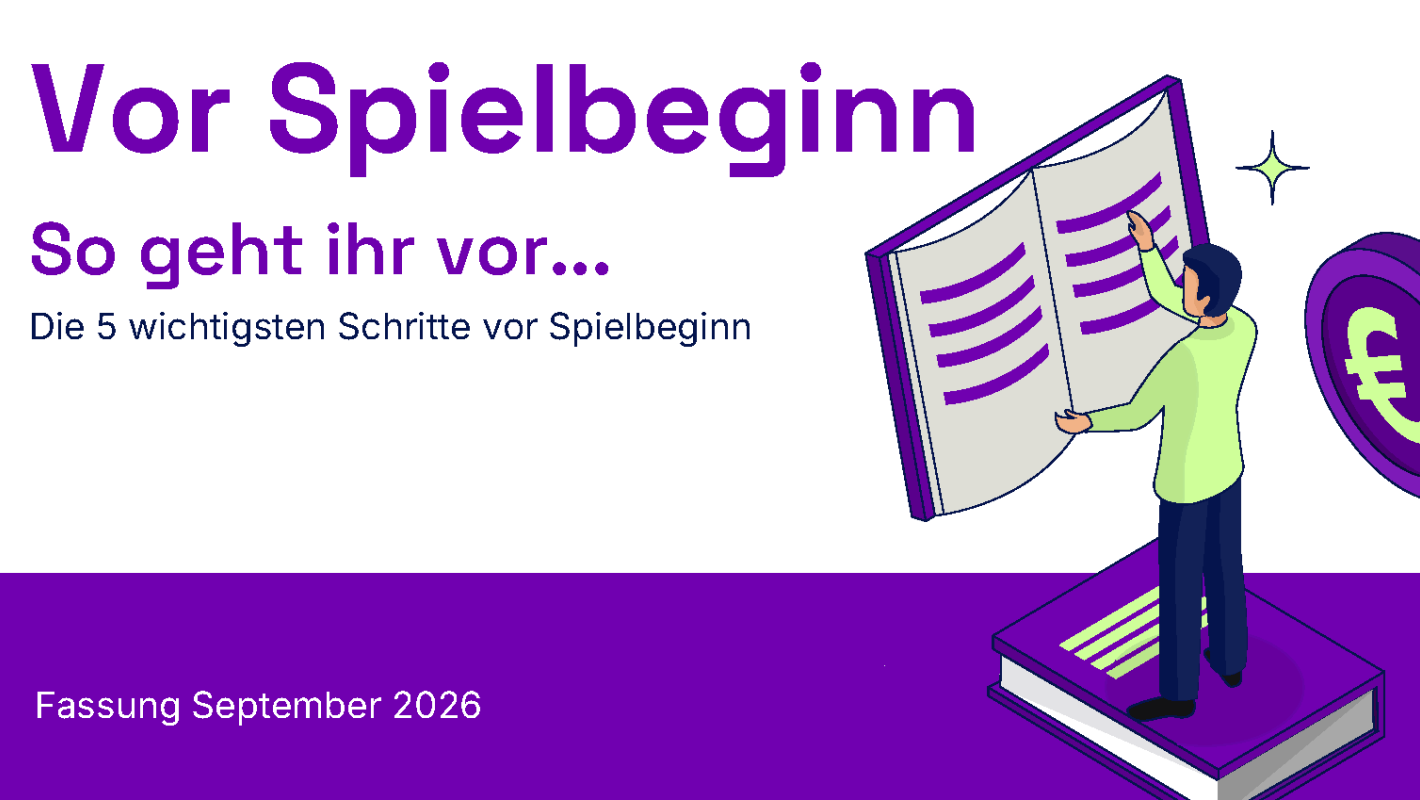 SCHULBANKER Starthilfe vor Spielbeginn