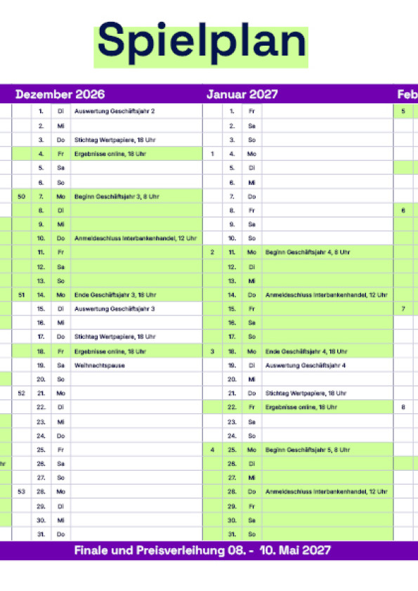 Spielplan 2026/2027
